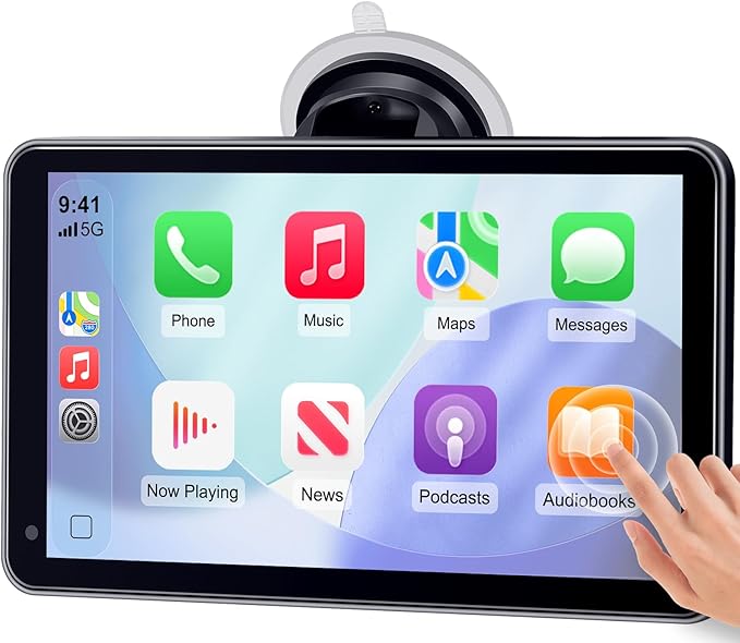 Carplay for Apple Portable Car Screen: Easy Setup 7 Inch Android Auto - Wireless Car Play Touchscreen with GPS Navigation,...