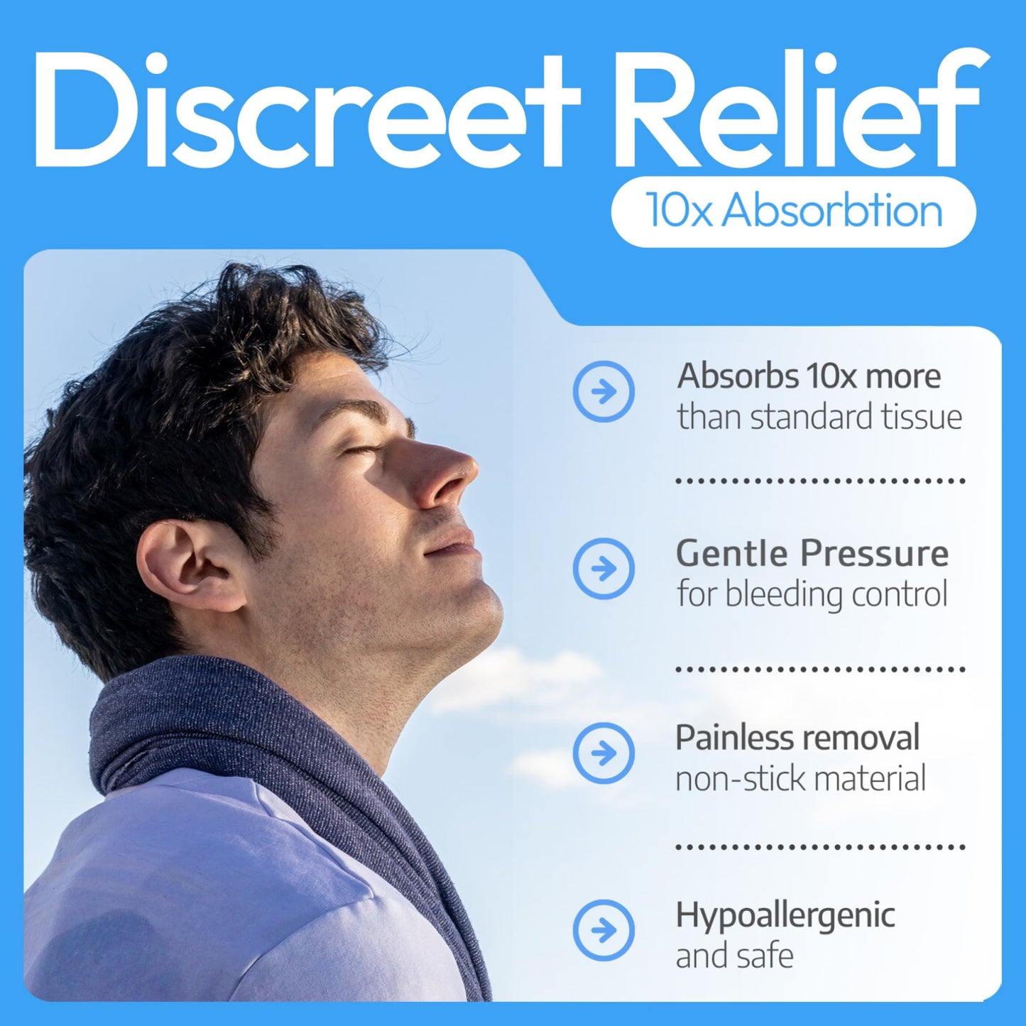 NozeCalm Nose Bleed Stopper - Nasal Plugs for Kids, Adults & Seniors, Instant-Acting Non-Stick Plugs - Disposable Zero-Chemical Bloody Nose Solution for Emergency Supplies & Travel - 12 Counts