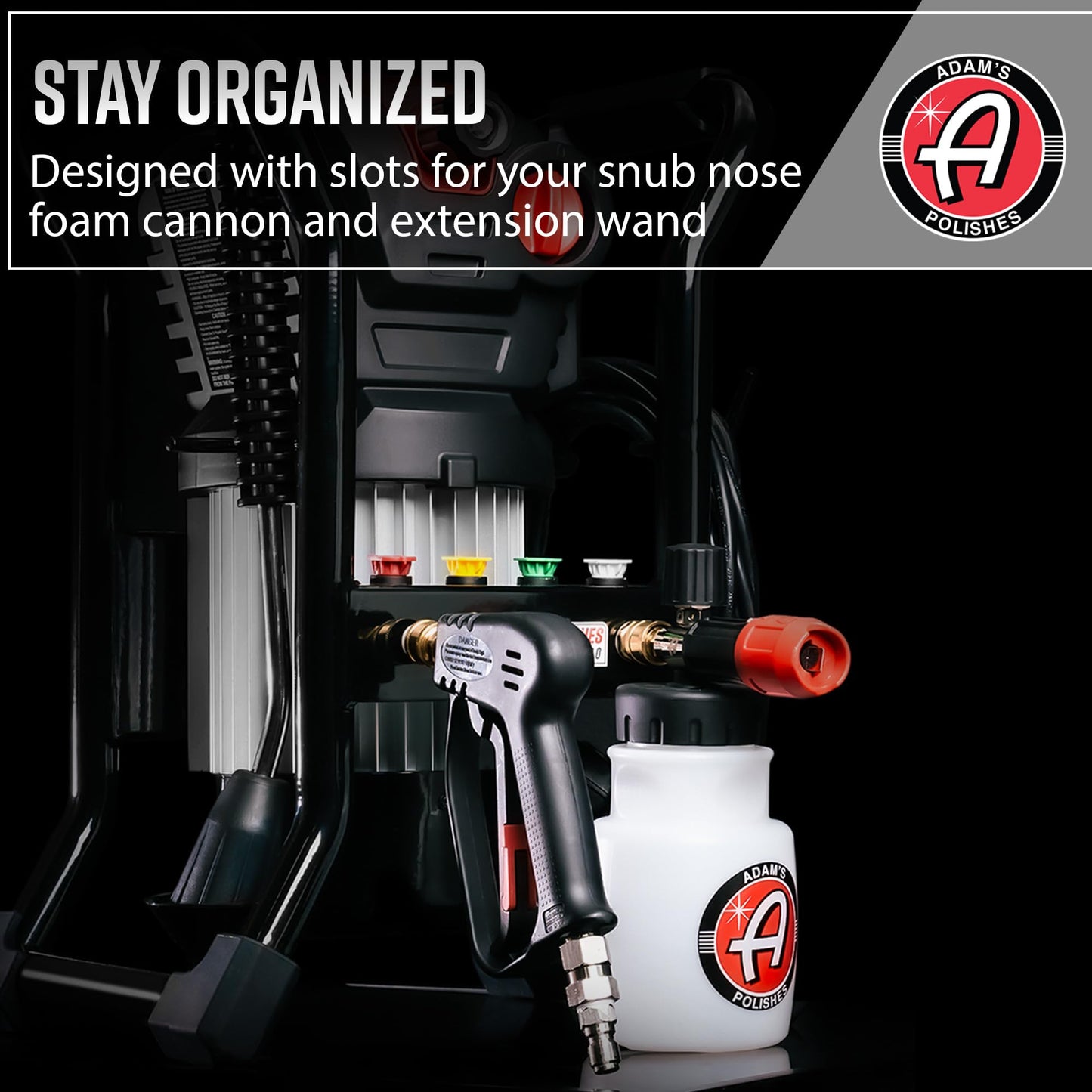 Adam's Pro Series Electric Pressure Washer 2.0 (Complete Kit) - Professional Powerful Detailing Car Washing Pressure Sprayer, Includes Snub Nose, Wall Mount & Pressure Washer Tips | 1200 PSI, 1.76 GPM