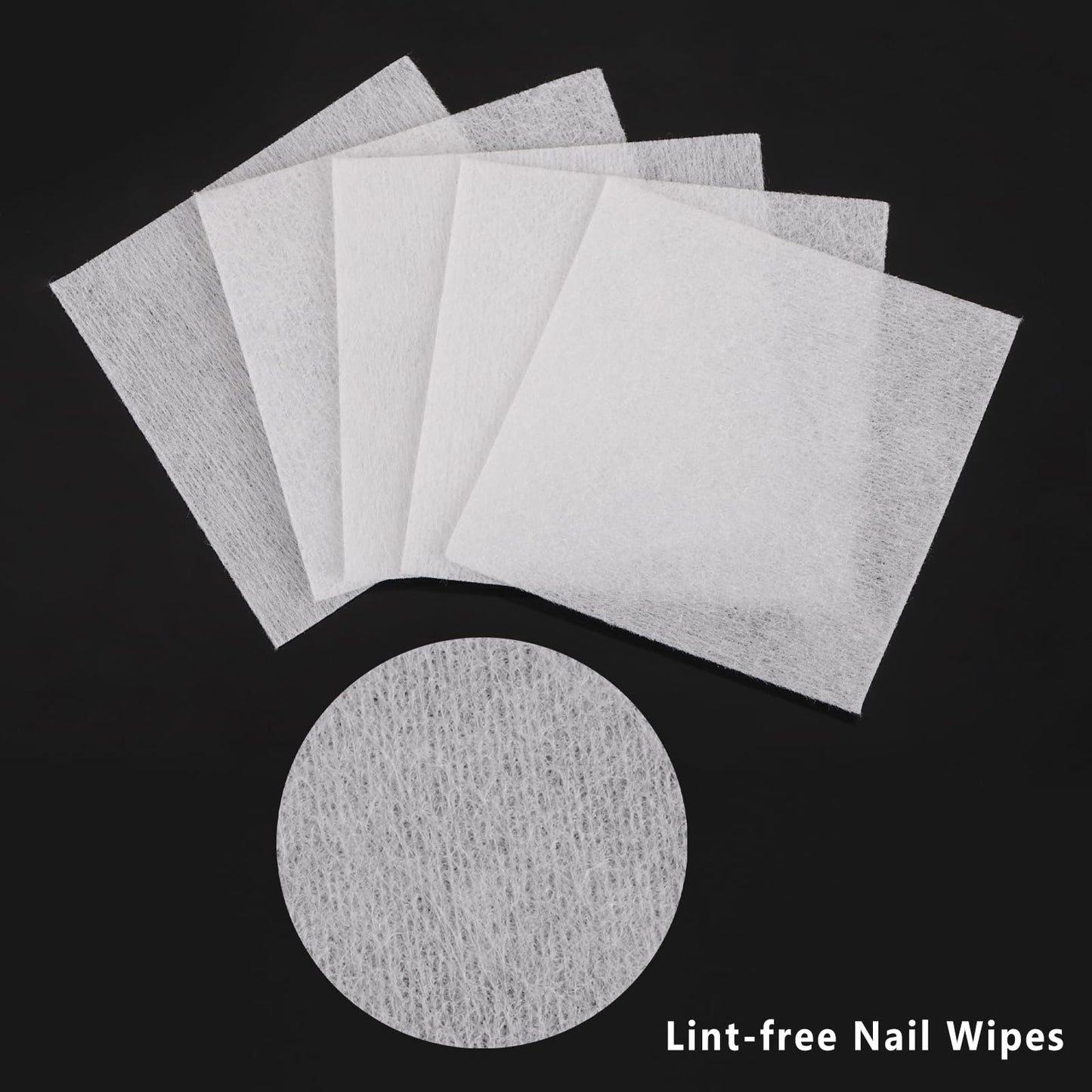 BTYMS 650 Pcs Lint Free Nail Wipes, 2 x 2 Nail Polish Removers Cotton Pads