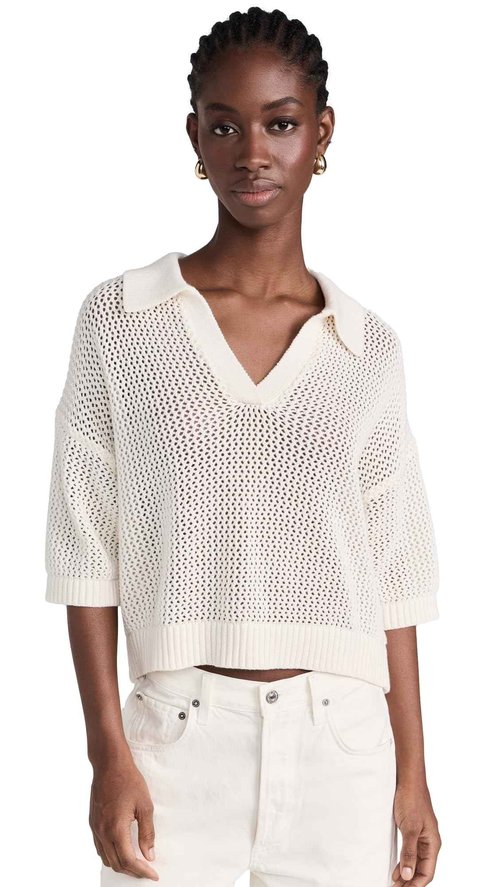 Velvet Women's York Pullover, Milk, Off White, L