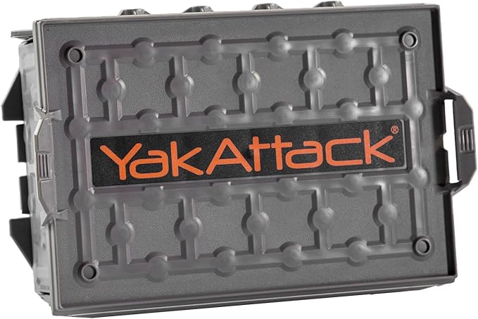 YakAttack TracPak Stackable Storage Box – Battleship Grey | Kayak Fishing Gear Storage | Fits GearTrac & MightyMount | Kay...