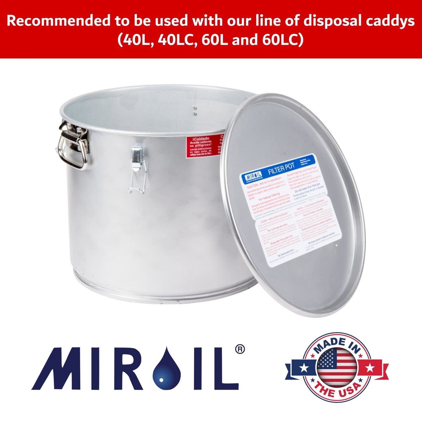 MirOil RB6PS EZ Flow Deep Fryer Oil Filter Bag – Reusable Grease Strainer to Extend Oil Life & Maintain Food Quality – Handles Hot or Cold Liquid – Deep Fryer Filter for Cooking (No Frame Included)