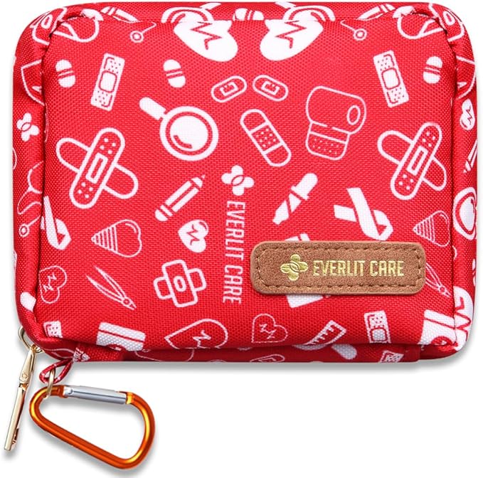 EVERLIT Mini Rescue Pack | 105 Medical Essentials Organized in Portable Storage Bag | Pocket Size Kids First Aid Kit with ...
