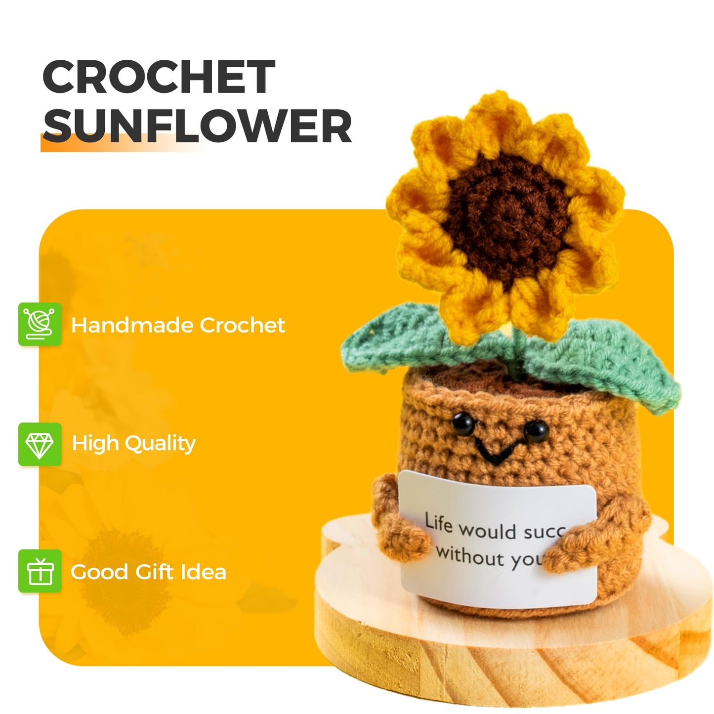 CabyGift Sunflower Gifts for Women, Unique Birthday Gifts for Women, 10pcs Get Well Soon Gift Baskets, Care Package Sending Sunshine Box for Mom, Wife, Sister, Best Friend,Teen Girls