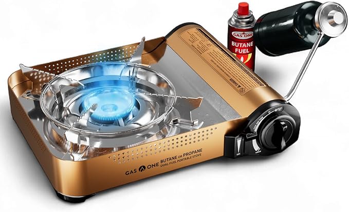 Gas ONE GS-4000P - Camp Stove - Premium Propane or Butane Stove with Convenient Carrying Case - Patented - Great for Camp ...