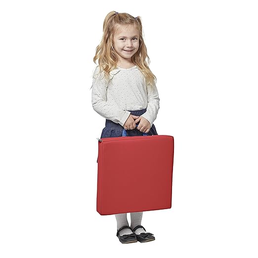 ECR4Kids SoftZone Floor Cushions, Square, Flexible Seating, Assorted, 6-Piece