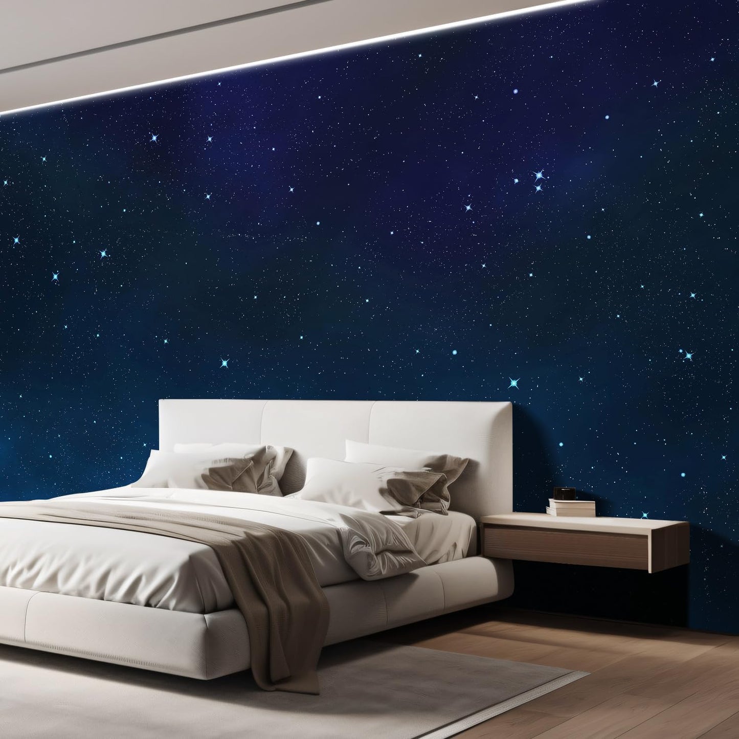wall26 Wall Sticker/Wall Mural Beautiful Scenery of The Starry Night, Not Peel and Stick, Non-Woven Wallpaper Decorative for Bedroom, Living Room, Office - 96x144 inches