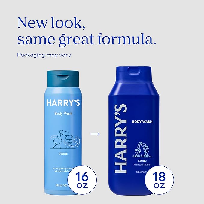 Harry's Men's Body Wash - Stone - (3 Pack) 18 fl oz - Shower Gel for Men - No Parabens, Sulfates, or Dyes