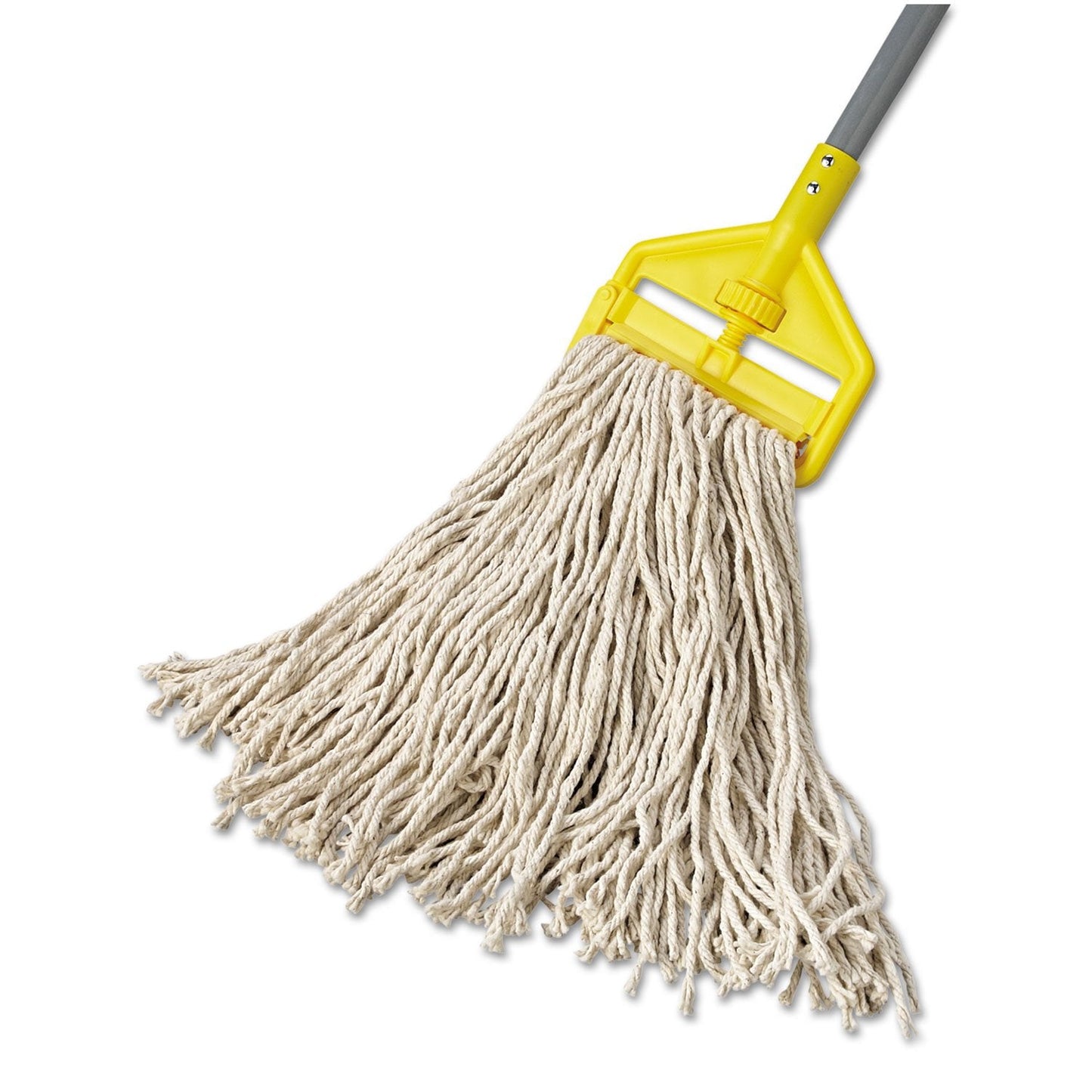 Rubbermaid F11612 Premium Cut-End Cotton Wet Mop Head 16oz White 1" Orange Band 12/Carton