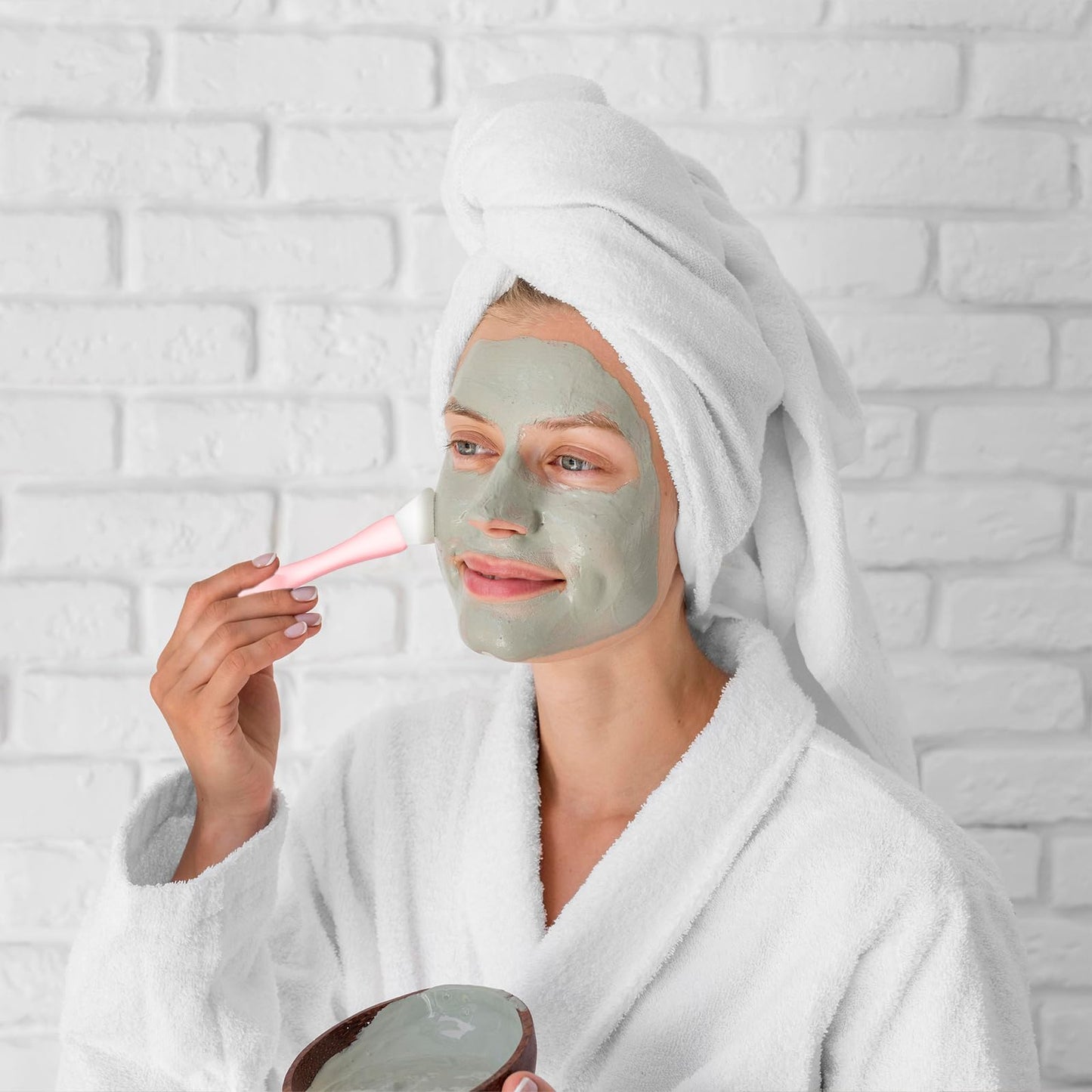 4 Pcs Face Mask Brush, Mask Applicator Tools, Beauty Spatula Soft Silicone Double Head Facial Makeup Brush for Facial Mud, Clay,