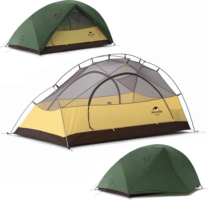 Naturehike Star River 2 Person Backpacking Tent, Lightweight Waterproof 2 Person Camping Tent, Double Layer Two Person Ten...