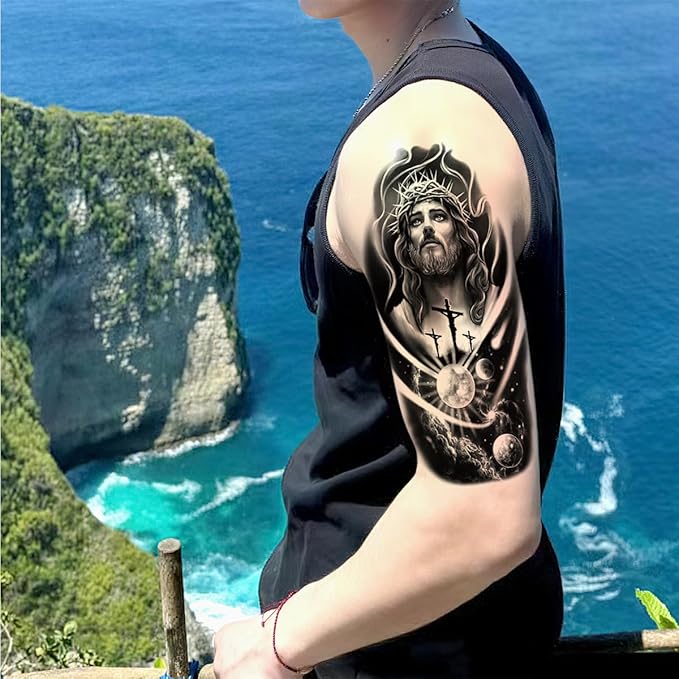 Fashion Temporary Tattoo Stickers Waterproof Realistic Fake Body Art Transfer for Women Men Kids (10 Sheets)