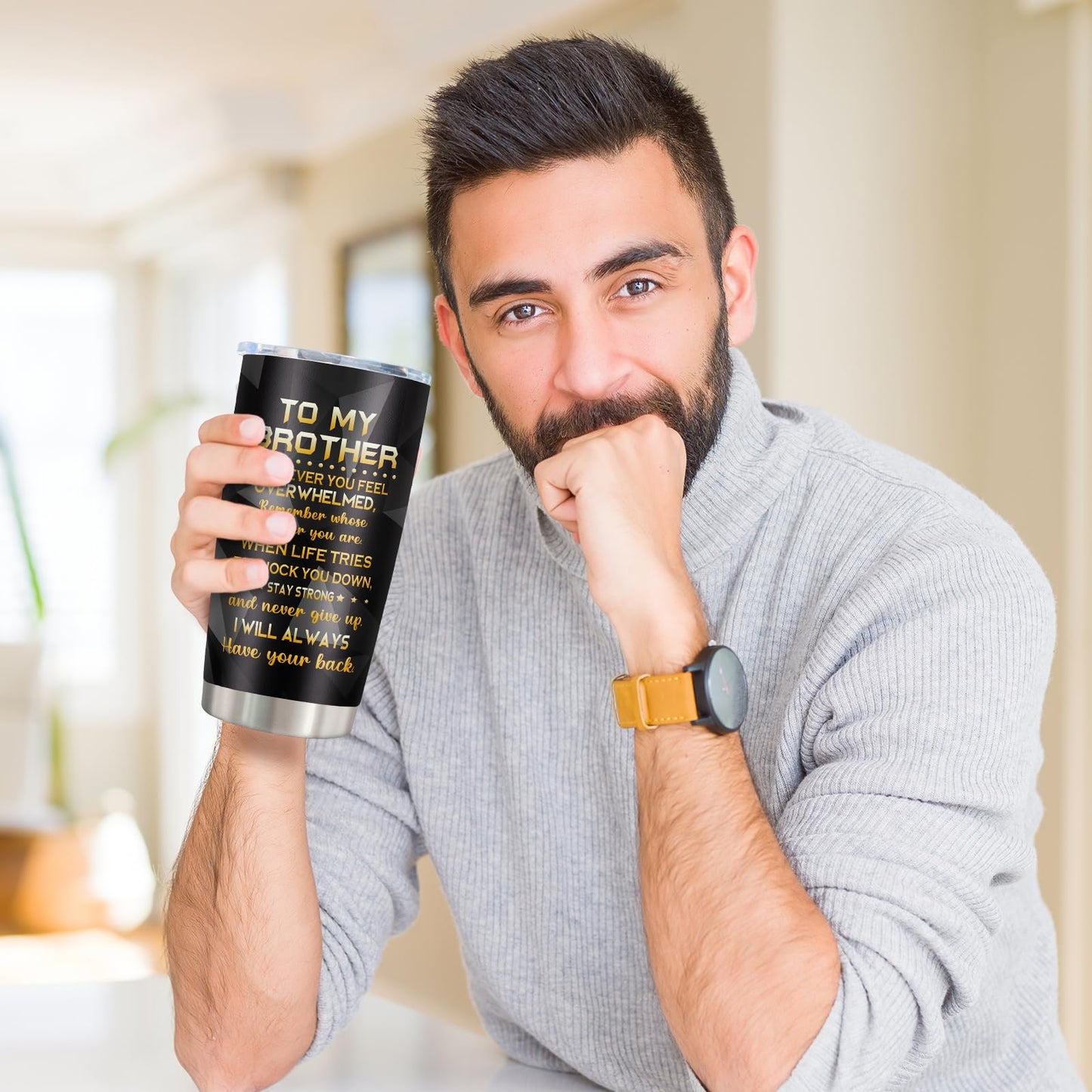 Gifts for Brother, Big Brother Gifts for Boy, Unique Brothers Gift from Sister, Birthday Gift for Brothers, Best Funny Bros Presents Tumblers Mug 20oz(1pc)