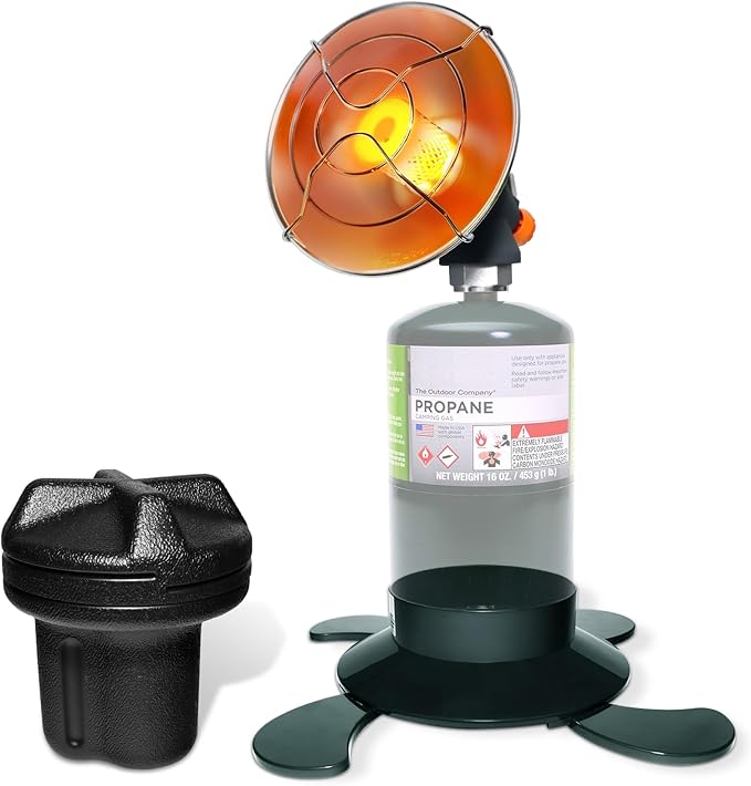 Portable Propane Heater Outdoor Camping Heater, 8500 BTU, Piezo Ignition, for Patio Tent Picnic Ice Fishing, With Cylinder...