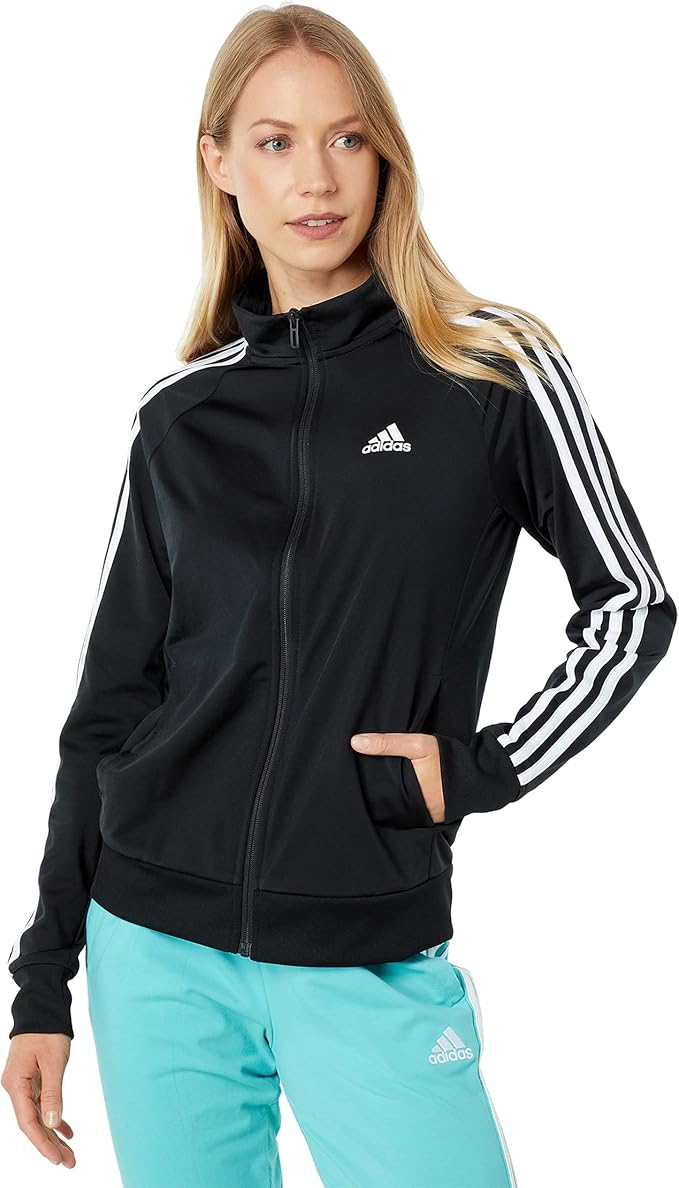adidas Women's Essentials Warm-Up Slim 3-Stripes Track Jacket