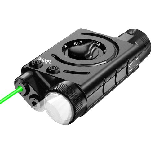 SMSlaser 1000 Lumens Tactical Light/Green Laser/IR Laser Combo, Weapon Light Dual Laser Combo for Rifle Compatible with All Standard Picatinny Rails with 9-inch Remote Pressure Switch