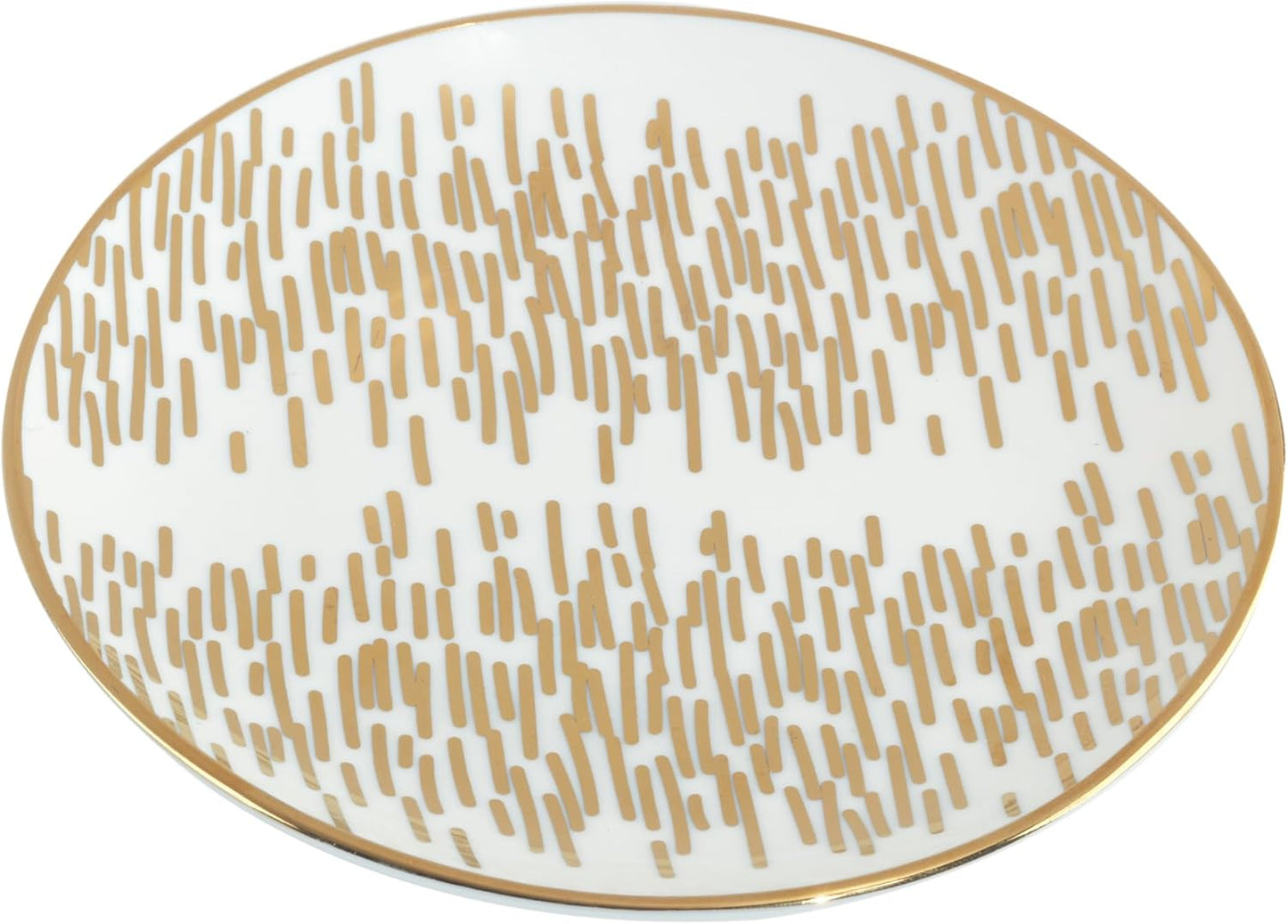 Certified International Matrix Gold Plated 6" Luncheon/Canape Plates, Set of 6 Assorted Designs