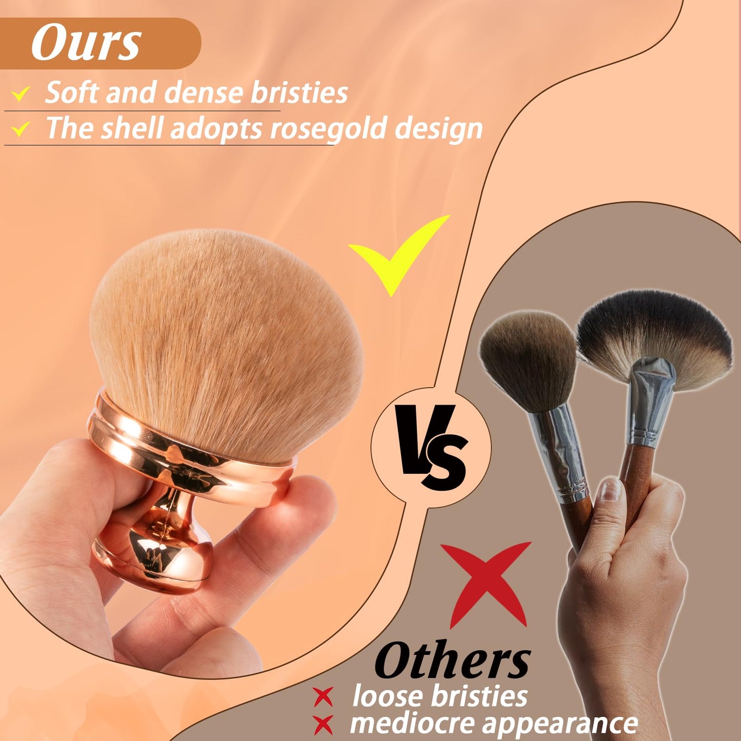 UNIMEIX Extra Large Body Makup Brush for Self Tanner Blend and Blur Body Brush, 3.0 Inch Wide-headed Sunscreen Applicator for Fa