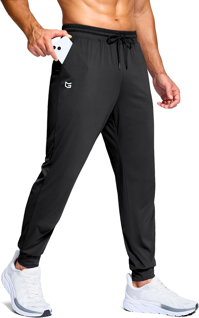 G Gradual Men's Joggers Lightweight Athletic Workout Pants with Pockets Stretch Track Running Sweatpants for Men Gym Sports