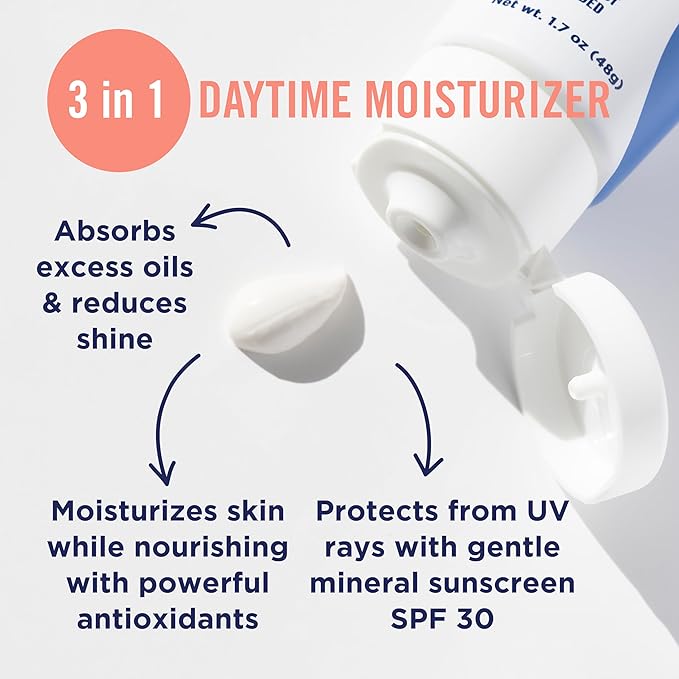 PanOxyl AM Oil Control Moisturizer, NEW Sheer Formula, Absorbs Excess Oil and Reduces Shine, with Mineral Sunscreen for Acne Prone and Oily Skin - SPF 30 - 1.7 oz