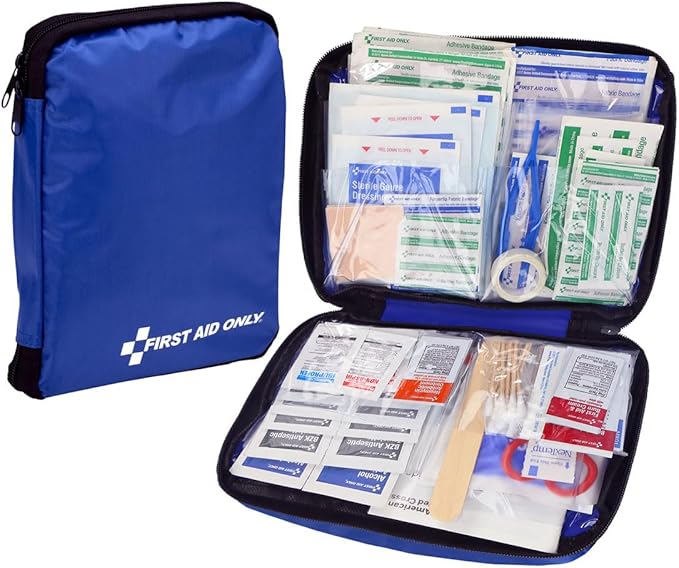 First Aid Only 298 Piece All-Purpose Emergency First Aid Kit for Home, Office, Car, Apartment, Dorm, and Camping, Travel-F...