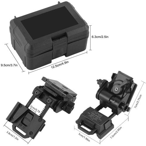 Gexmil CNC PVS15/18 Night Vision Goggles Mount for L4G24 NVG Mount and Tactical Helmet Battery Pouch MK2 Helmet Battery Pack(Black)