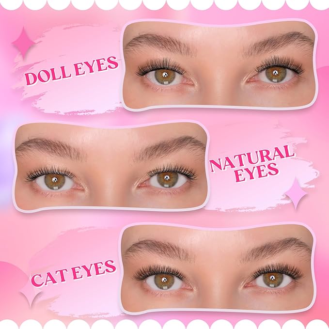 FADLASH Cluster Lashes Fluffy 10-18mm Lash Clusters Volume Lash Extension 112Pcs 3D DIY Lash Clusters D Curl Individual Lashes (R03-0.07-D,10-18mm)