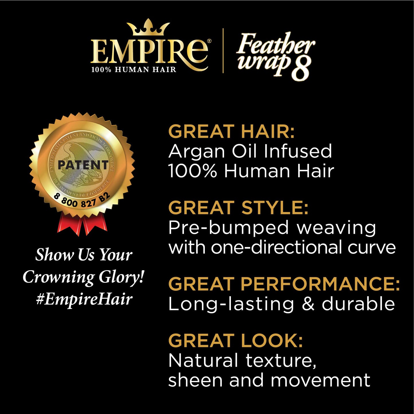 Sensationnel Empire bump weaving hairextension - feather wrap 8 inch human hair short bun weave styling (613 BLONDE)