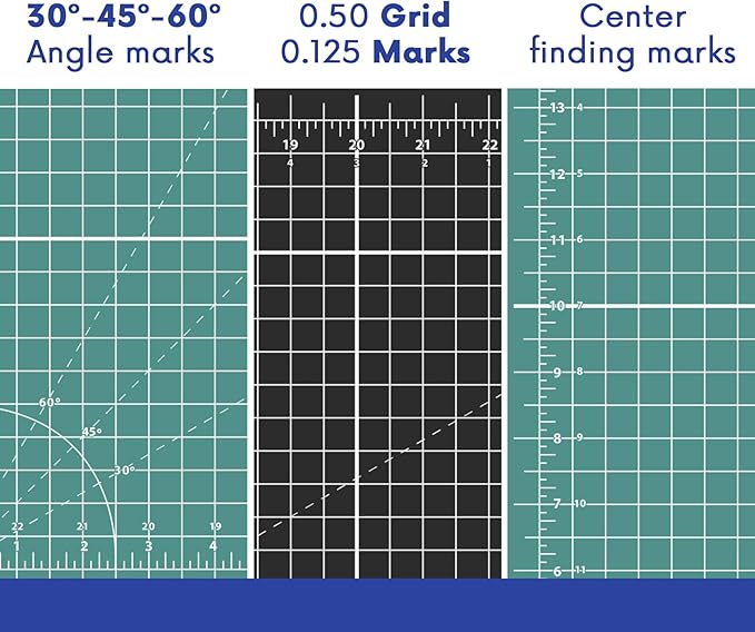PK00006 Model GBM1218 Series 12" x 18" Professional Cutting Mat; Double-Sided Green/Black; Self-Healing; For Graphic Arts, Hobbies, Crafts, Quilting, and other Cutting Projects