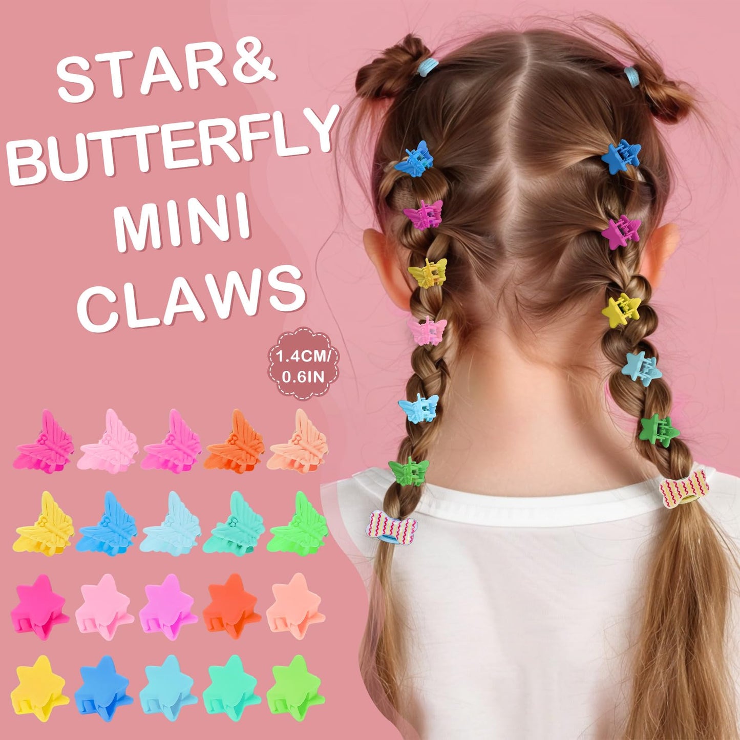 obeoby 156 Pcs Toddler Hair Ties Girls Hair Accessories, Baby Hair Bows Cute Flower Hair Ties Mini Hair Clips Little girls Hair Accessories for Thick Hair