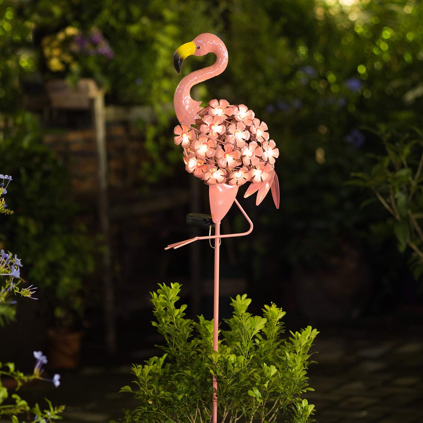 Homeimpro Garden Solar Lights Flamingo Decor Gifts for Women Yard Outdoor Decorations Stake Lights, Waterproof Warm White 27 LED for Lawn,Patio, Courtyard, for Mom Grandma