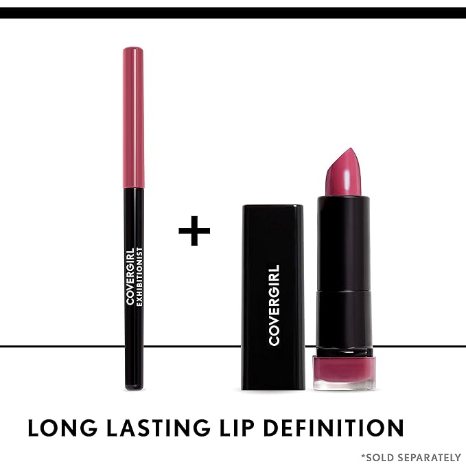 COVERGIRL Exhibitionist Lipstick Cream, Romance Mauve 265, Lipstick Tube 0.123 OZ (3.5 g) (Pack of 2)