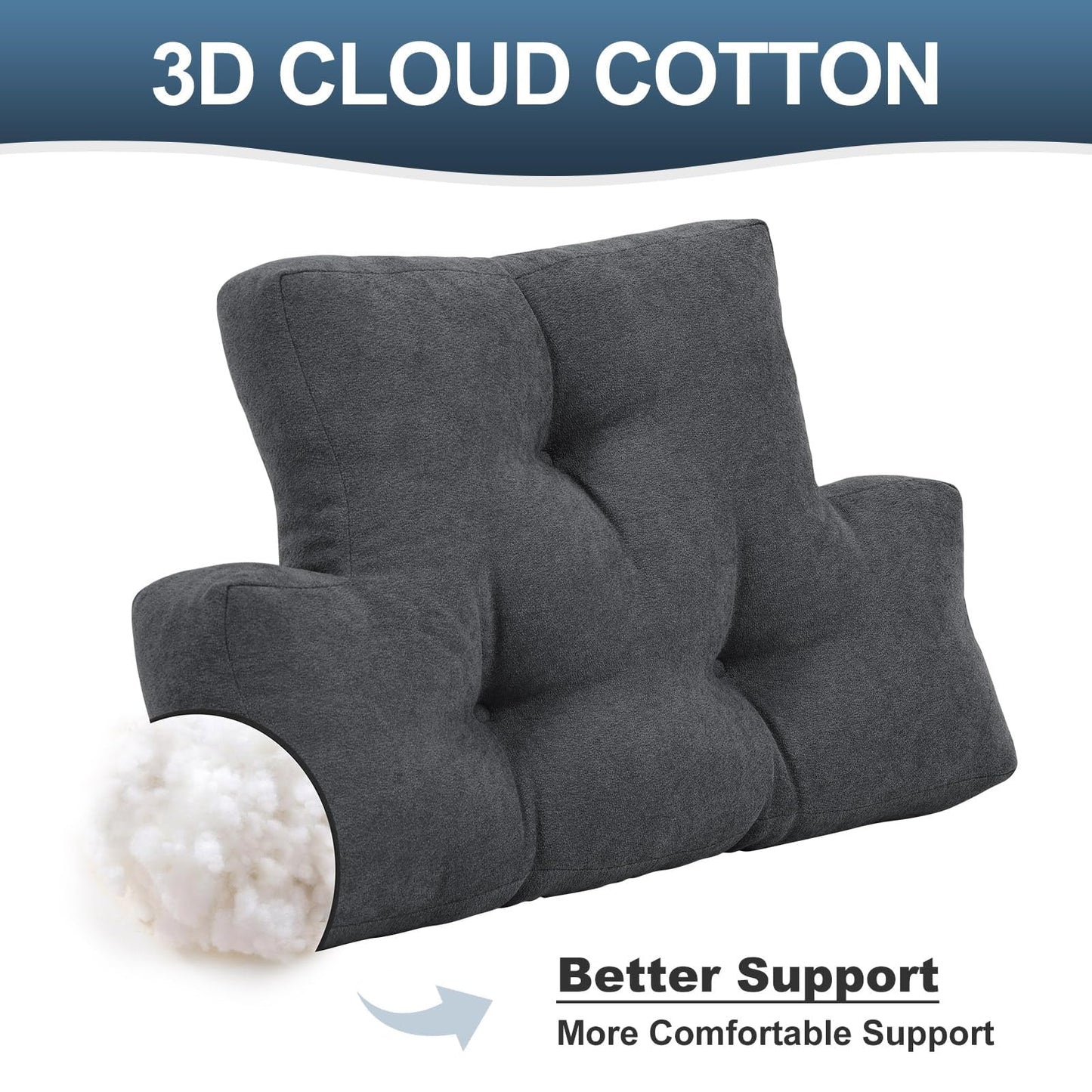 TANYOO Back Pillow for Recliner Lumbar Support Pillow Soft and Fluffy Back Support Cushion Thick Lumbar Cushion for Chairs, Recliners,Sofa, Couch and Bed for Pain Relief