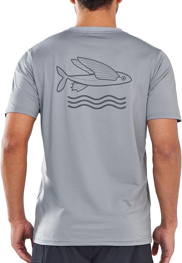 NORTHYARD Mens Swim Shirt Rash Guard UPF 50+ Quick Dry Short Sleeve Fishing Shirts Sun Protection Shirt Beach Water Swimming