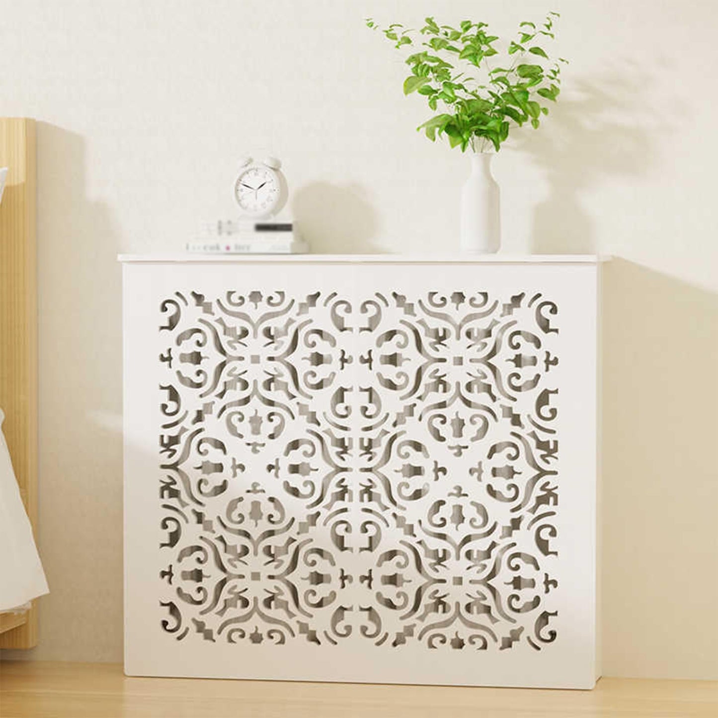 Modern Radiator Cover For Home, Radiator Cover Heating Cabinet, Space Decorative Heating Cabinet, for Home and Office Living Room Bedroom Furniture Decor Vented Safety(60x60x15cm/23.6x23.6x5.9in)