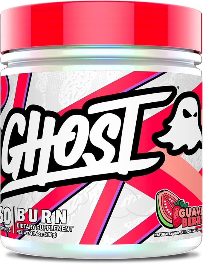 GHOST Burn Weight Management Powder, Guava Berry (60 Servings) - Metabolism & Energy Support Supplement for Men & Women - ...