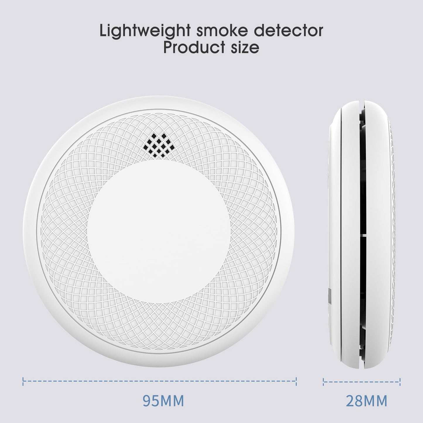 Runidur 2-in-1 10 Year Battery Operated Smoke and CO Detector, Test Button and Loud 85 dB Alarm,Easy Installation (2 Pack)