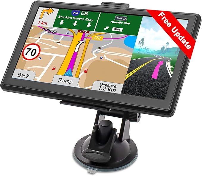 GPS Navigator for Car with 2025 US/CA/MX Offline Maps Free Update, 7 Inch Car GPS Navigation System for Vehicles RV Semi T...