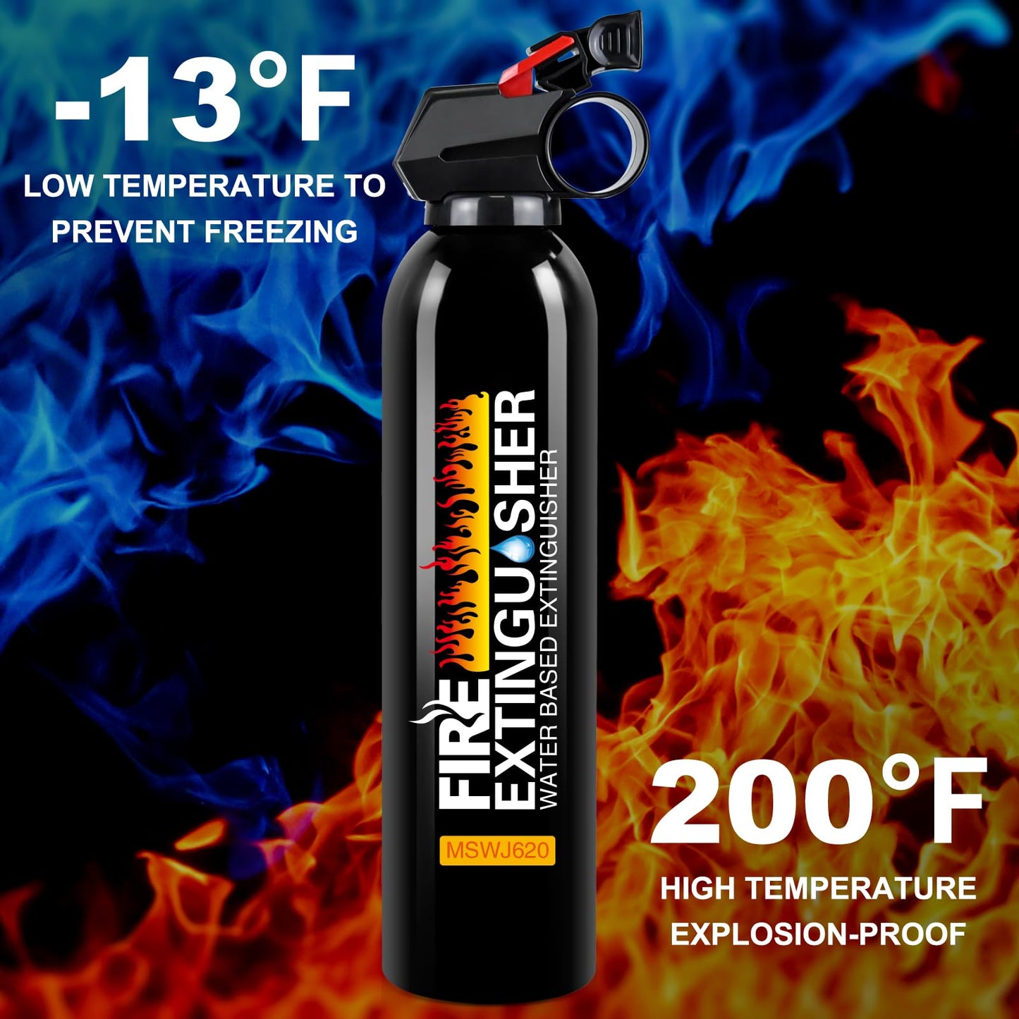 Fire Extinguisher for Home - Car Fire Extinguisher with Mount, Small A B C K Fire Extinguisher, Water-Based Fire Extinguishers for Car/House/Kitchen/Truck/Marine/Boat/Vehicle/utv/rv (2)
