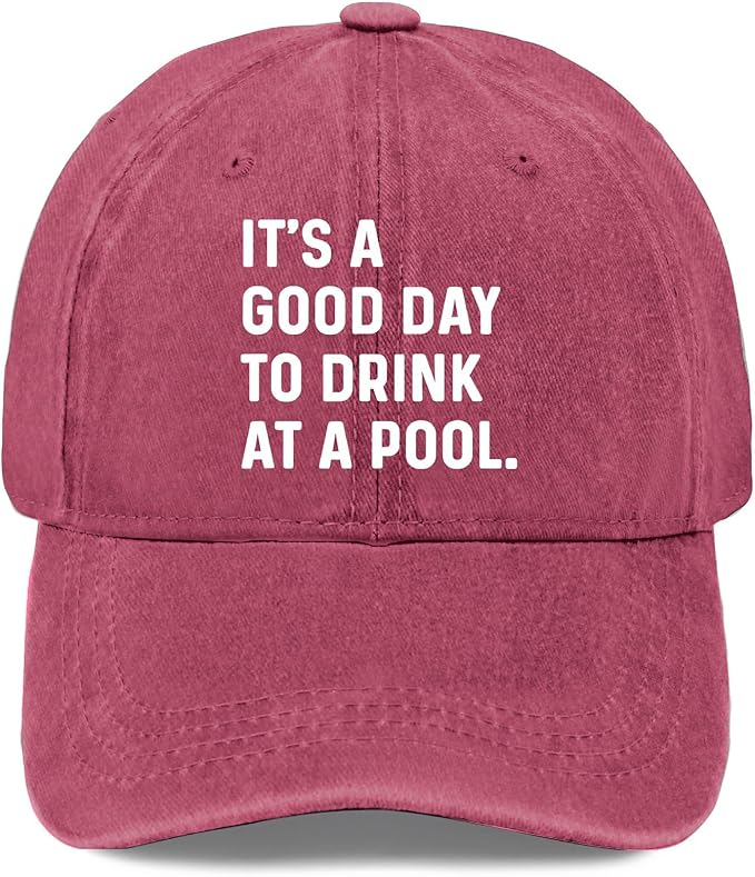 Rogany It's a Good Day to Drink at a Pool caps Cowboy hat Mens Golf hat Gifts for Men Golf Hat
