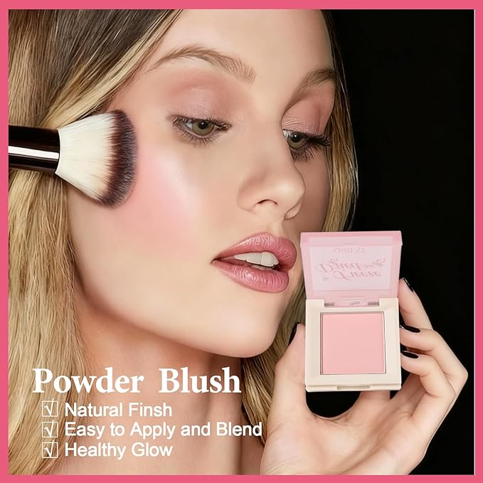 Makeup Set for Women, 8 Pcs Gift Box Set Include Matte Lipstick, Lip Oil, lip Lotion, Blush and Necklace, Easy to Match with Different Makeups, Christmas Makeup Set Gift for Girls-03