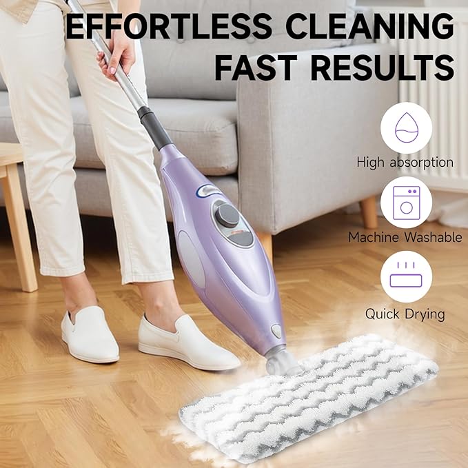 Steam Mop Replacement Pads for Shark S3500 Series S3501 S3601 S3550 S3801 S3901 SE450 S3601D S3901D S2901 S2902 Microfiber Steam Pocket Mop Pads Washable, 3 Pack