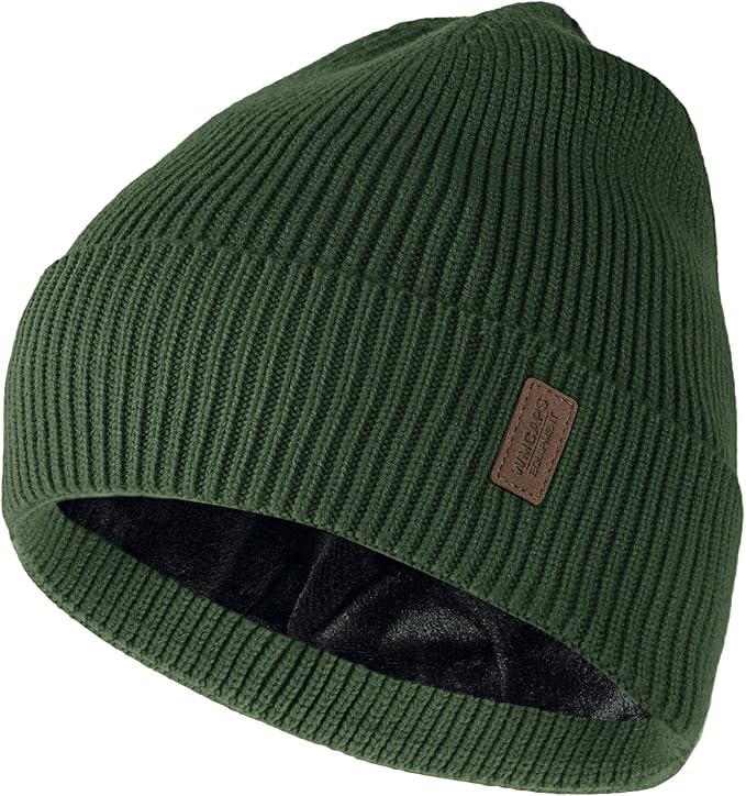 Wmcaps Winter Beanie for Men Women, Fleece Lined Beanie Soft Warm Knit Hat Ski Stocking Cuffed Cap