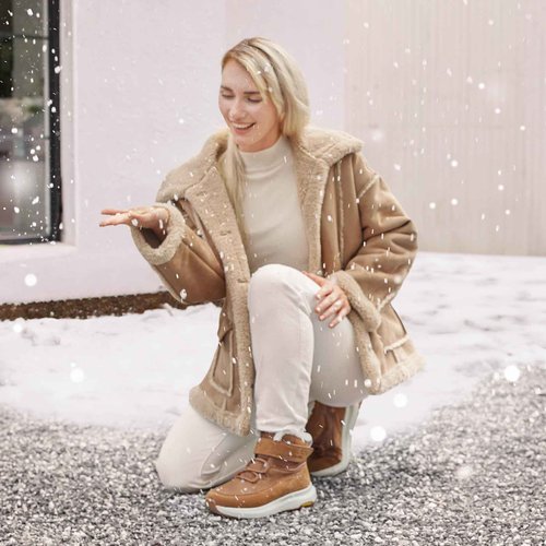 FitVille Womens Wide Snow Boots Fur Lined Boots for Women Winter Warm Boots Wide Width Womens Outdoor Snow Booties (Cooper Brown, 8.5 Wide)