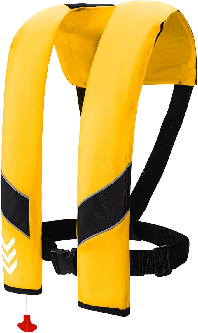 Manual Inflatable Life Jackets for Adults Life Vests PFD Low Profile Load Capacity Up to 330lbs