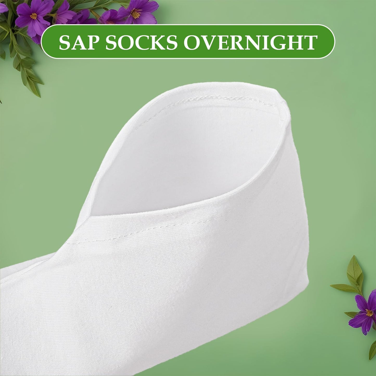 Gjinxi 2 Pairs Moisturizing Socks Overnight, Lotion Socks for Dry Feet, Cotton Moisture Enhancing Socks, Soft Spa Absorbing Sock