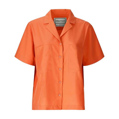 MARMOT Women's AirExchange UPF 40 Short Sleeve Camp Shirt - Lightweight Breathable Quick-Dry, Pomelo, X-Small