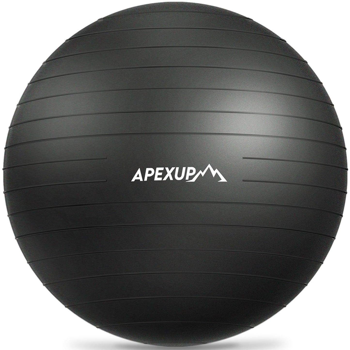 APEXUP Yoga Ball Exercise Ball, Anti Slip Stability Ball Chair, Heavy Duty Large Gym Ball for Fitness, Balance, Core Workout and Physical Therapy (S (15"~18") 45cm, Black)