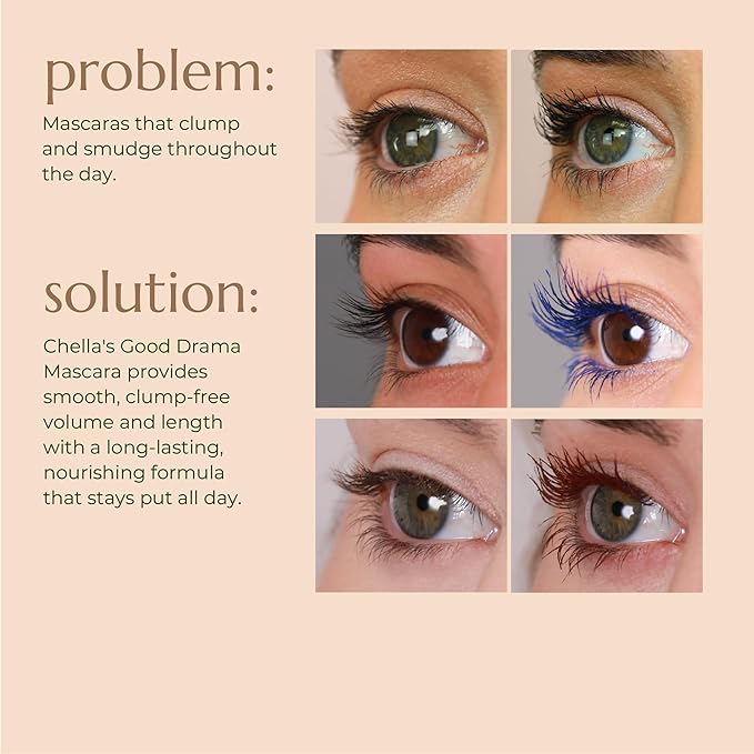Chella Good Drama Vegan Mascara, 0.33 Fl. Oz (Black)